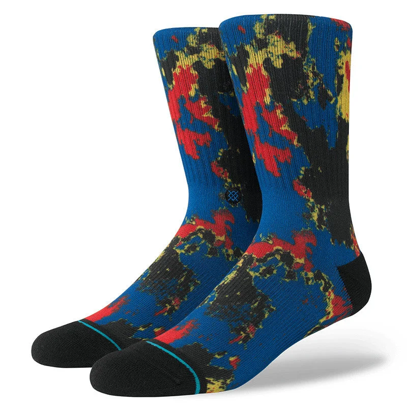 surf clothing with antimicrobial features-Stance Dazed Sock - Blue