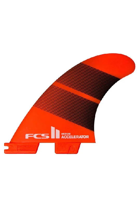 surfboard fins for deeper turns-FCS II Accelerator Neo Glass Tri Fin Set - Large