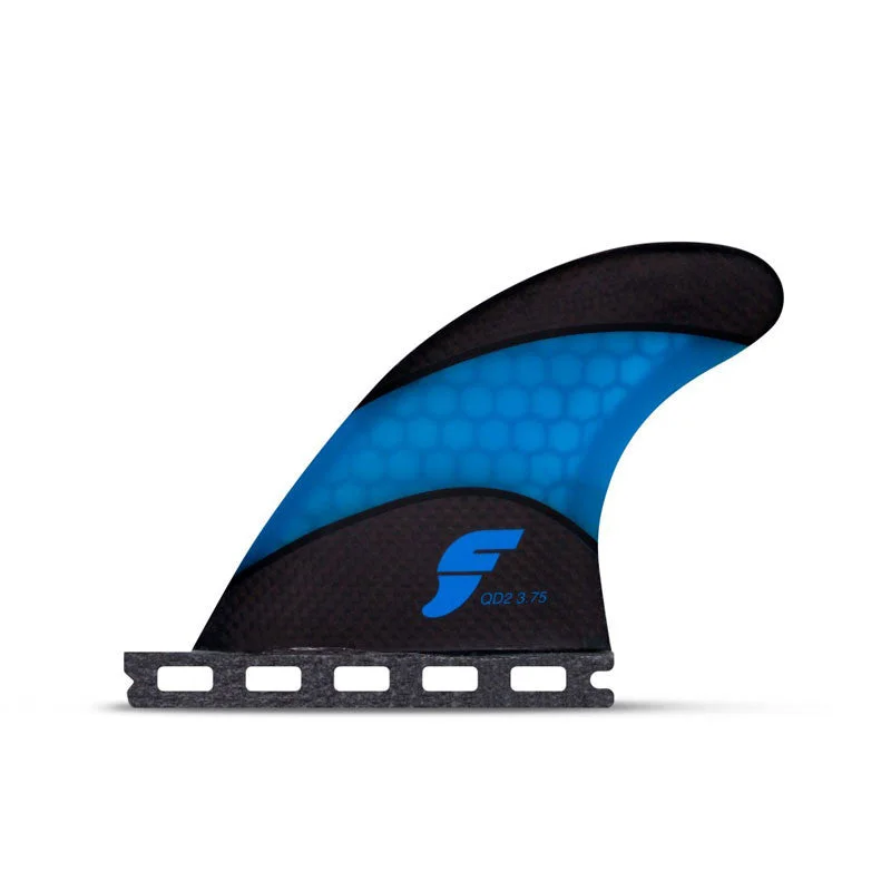 surfboard fins with stronger base for added power-Futures Fins QD2 3.75 Techflex Rear Quad Fins