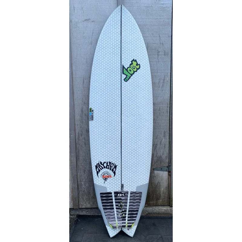 surfboard inflatable fins for travel-Used Lost x Lib Tech 5'8" Round Nose Fish Redux Surfboard