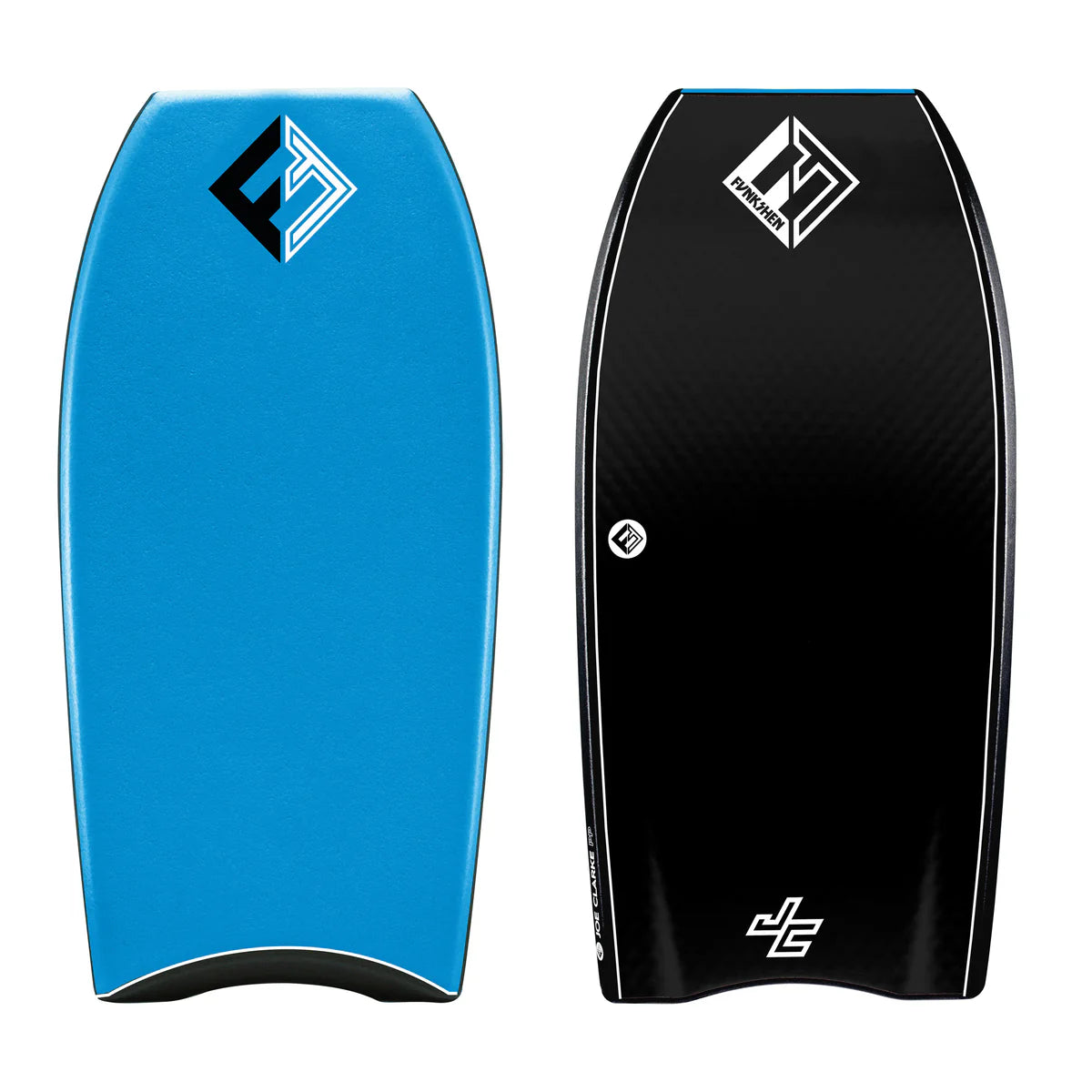 best longboard surfboards for coastal surfing-Funkshen Joe Clarke PP - Lt Blue Deck / Black Slick 41"