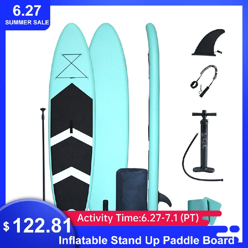 surf clothing for early-season surf-Hot 10.5ft Inflatable Stand Up Paddle Board Lightweight Surfboard