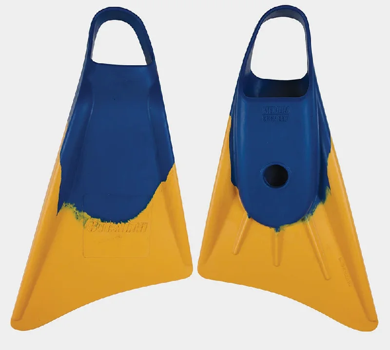 surfboard fins for quicker direction changes-STEALTH S1 CLASSIC FINS BLUE/SUN GOLD