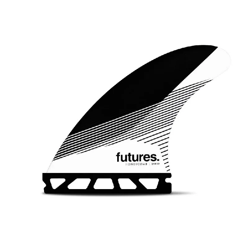 surfboard fins for increased lift and speed-Futures Fins DHD Large Thruster Fin - Black / White