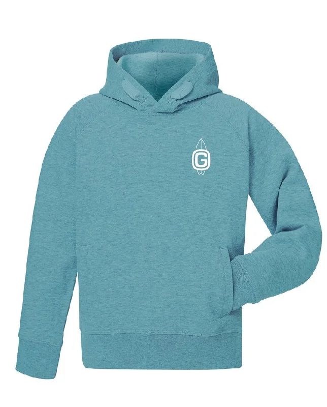 surf clothing for year-round use-Kids G-Surf Classic Logo Hoody - Teal