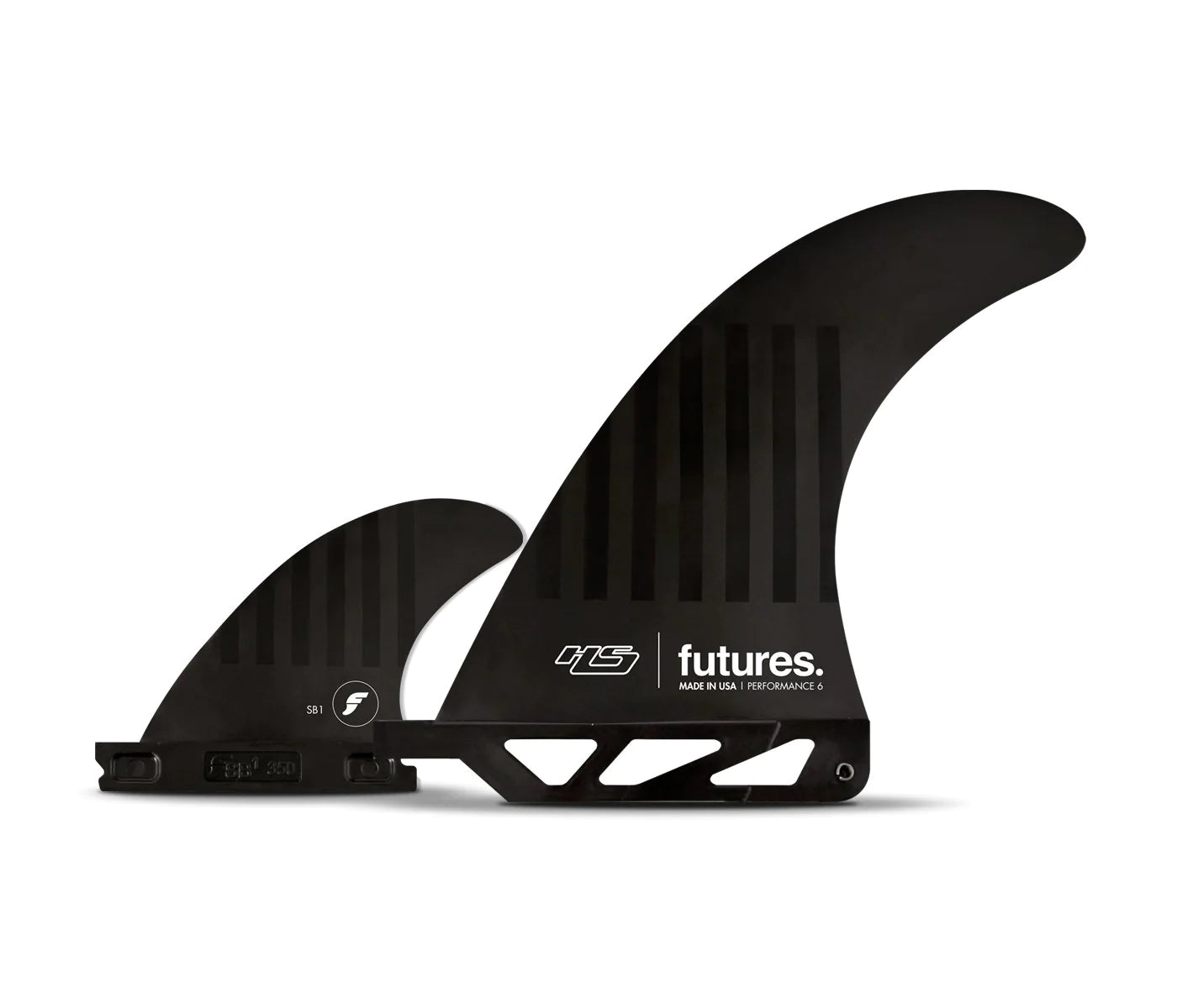 surfboard fins with smooth edges for gentle rides-Futures Fins HS Plunder 2+1 - 6"