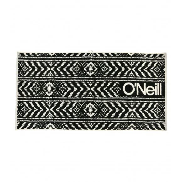 surfboard fins with adjustable height-O'Neill Aztec Beach Towel - Black / White