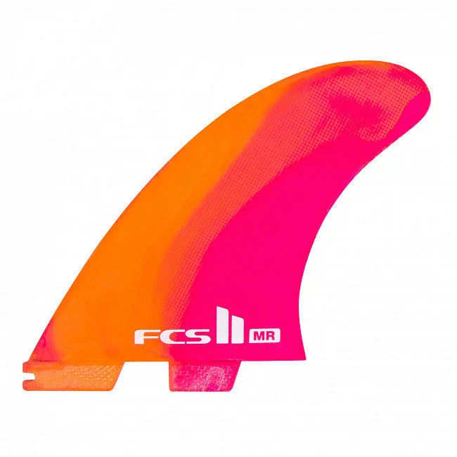 surfboard fins for balanced wave rides-FCS II MR PC XLarge Twin + Stabilizer Fin Set - Neon Swirl