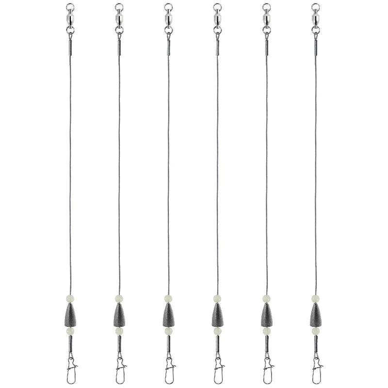 surf clothing for cold-water surf-Dr.Fish 15pcs Carolina Ready Rigs with Bullet Weight 1/8-3/4oz