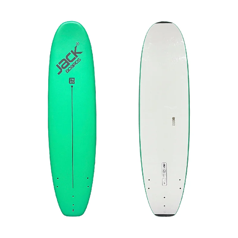 surfboard fins for all-surf conditions-8’6” - JACK BOARDS  - XV (Extra Volume) - Soft Top - Green - 3 soft PIP fins - Price: 162,900 LKR