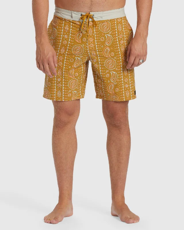 surf clothing with quick drying stretch fabric-Mens Sundays Lo Tide 19" Boardshorts