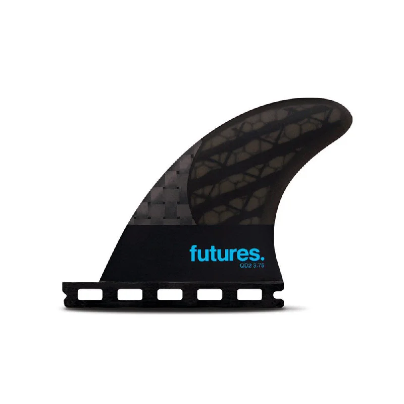 surfboard fins with performance materials for durability-Futures Fins QD2 3.75" 80/20 Quad Rear Fin Set - Smoke Turquoise