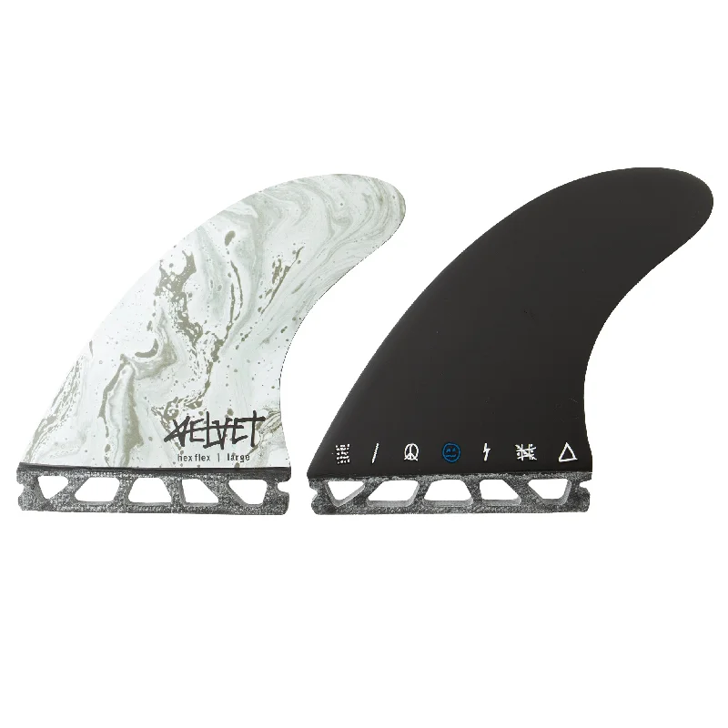 surfboard waterproof fins for secure riding-Marble Twin