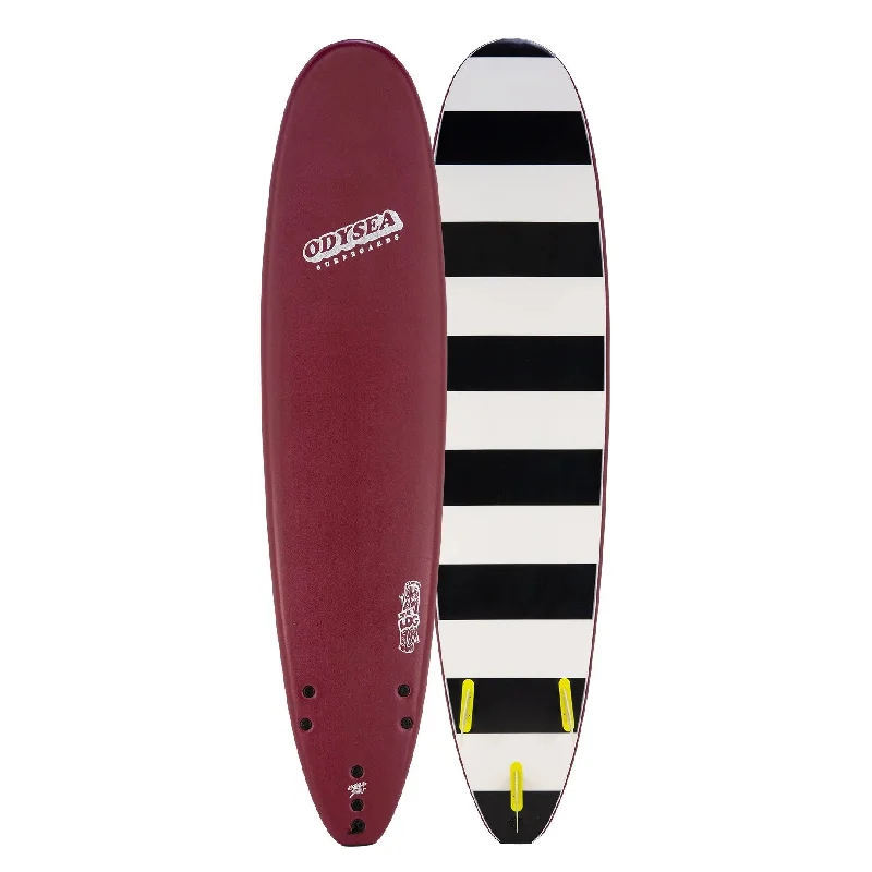 surfboard fins with soft edges for smoother rides-Catch Surf Odysea Log 8'0 Maroon With High Performance Fins