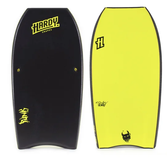 longboard surfboards for maximum paddle power-Hardy Shapes PUNK BEWG PP Black/Yellow