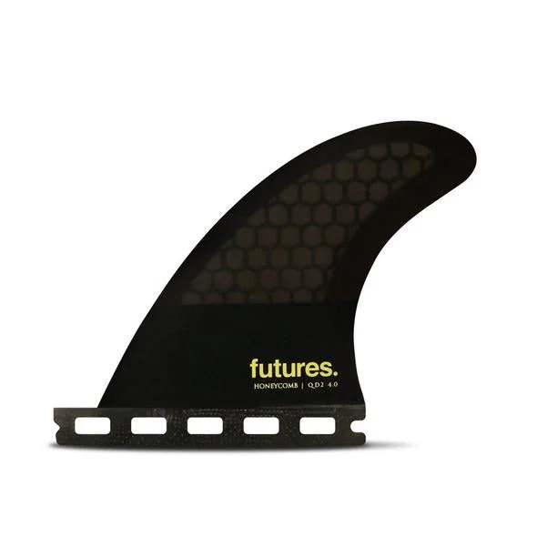 surfboard fins with improved flex for turns-Futures Fins QD2 4.0" Symmetrical Quad Rear Fins