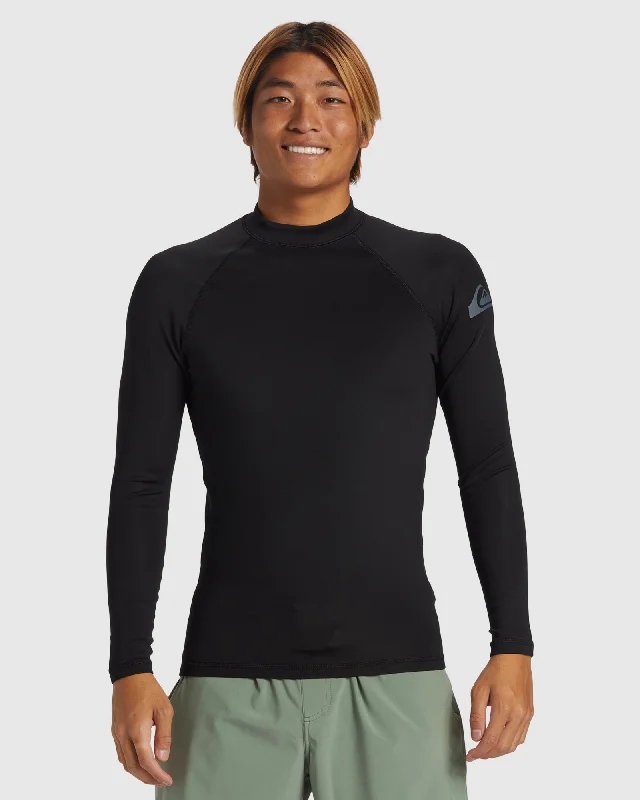 surf clothing with antimicrobial features-Mens Everyday Heat Long Sleeve UPF 50 Rash Vest