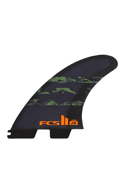 surfboard fins for aggressive surfing-FCS II JW PC Grom Tri Fin Set - Camo