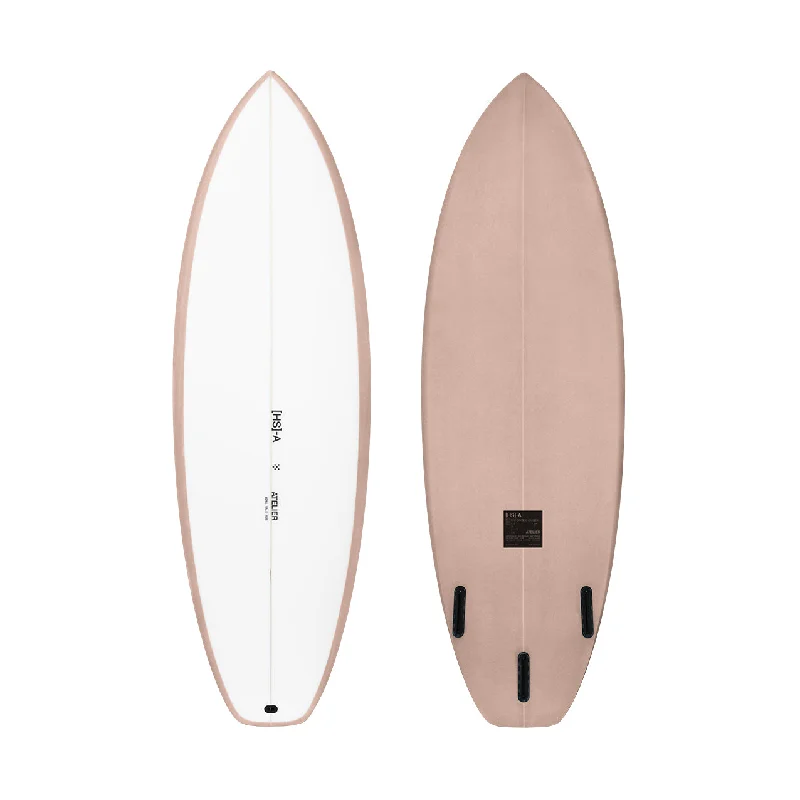 surfboard fin inserts for custom setup-Ateler by Haydenshapes - Performance Cruiser - PU - Salmon - Futures (3 fin setup)