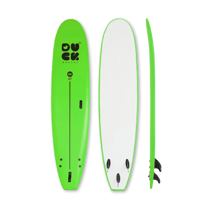 surfboard fins with smooth edges for gentle rides-8’0” DUCK Boards - GT  - Soft - Green - 3 soft PIP fins - 115,000 LKR