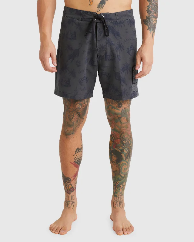 surf clothing with antimicrobial features-Mens Chefs Kiss Boardshorts