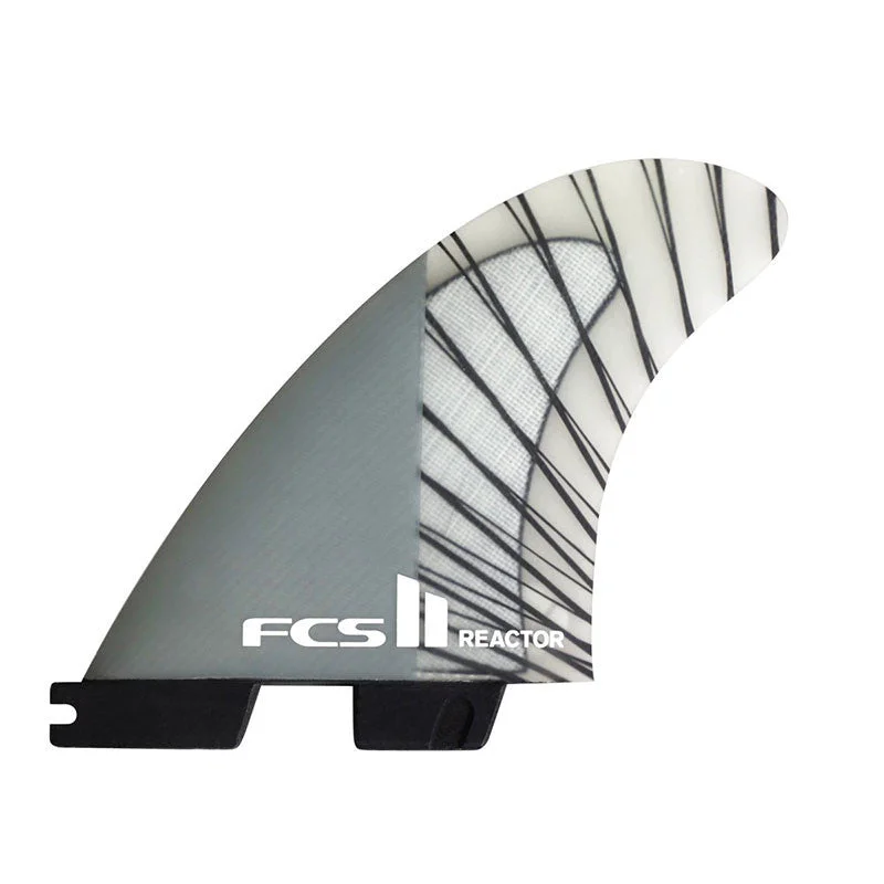 surfboard fins with durable, lightweight material-FCS II Reactor PC Carbon Tri Fin Set- Charcoal