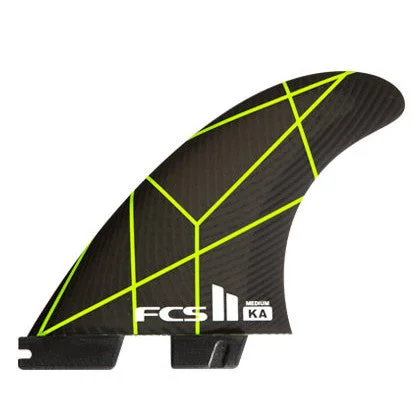 surfboard fins with greater depth for stability-FCS II KA Medium Tri Fin Set