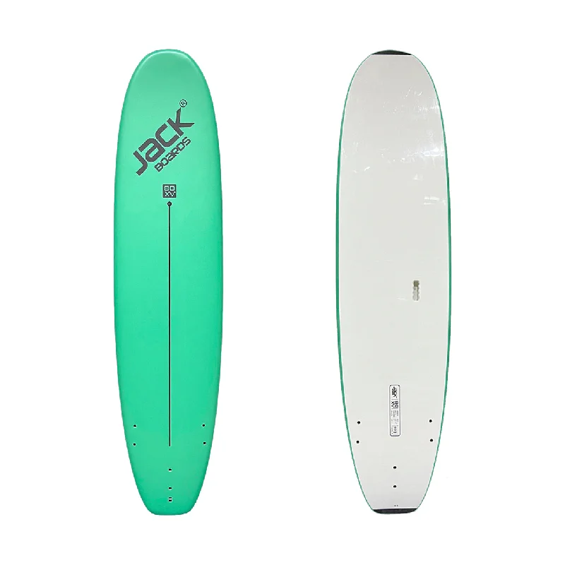 surfboard fins with minimal effort for paddle power-8’0” - JACK BOARDS  - XV (Extra Volume) - Soft Top - Green - 3 soft PIP fins - Price: 152,900 LKR