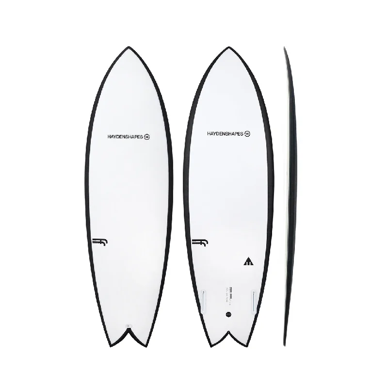 surfboard board bag with padded protection-Haydenshapes Hypto Krypto - Twin - Future Flex - Clear - Futures (2 fin setup)