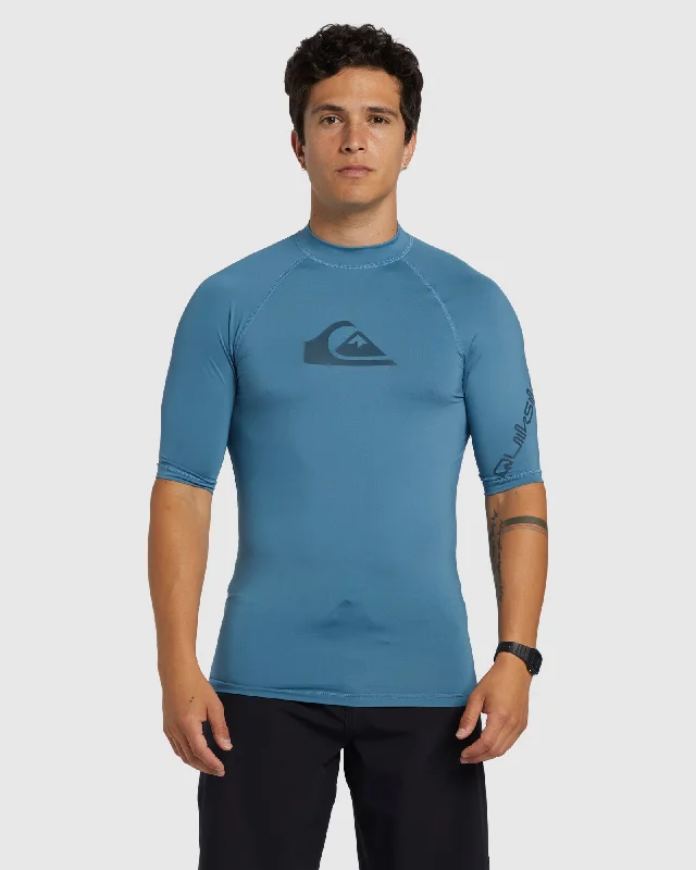 surf clothing with stylish, minimalist designs-Mens All Time Short Sleeve UPF 50 Rash Vest