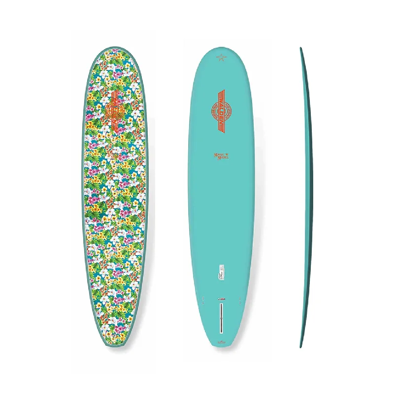 surfboard suction cup mounts for easy access-8’6” Walden Magic Wahine - Fusion HD - Flowers/Green - Futures (2+1)