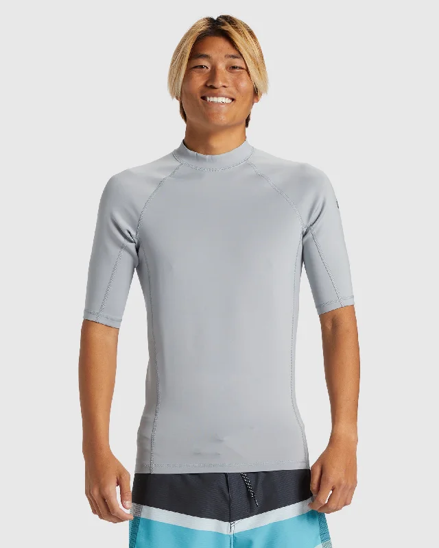 surf clothing with compression features-Mens Everyday Heat Short Sleeve Upf 50 Rash Vest