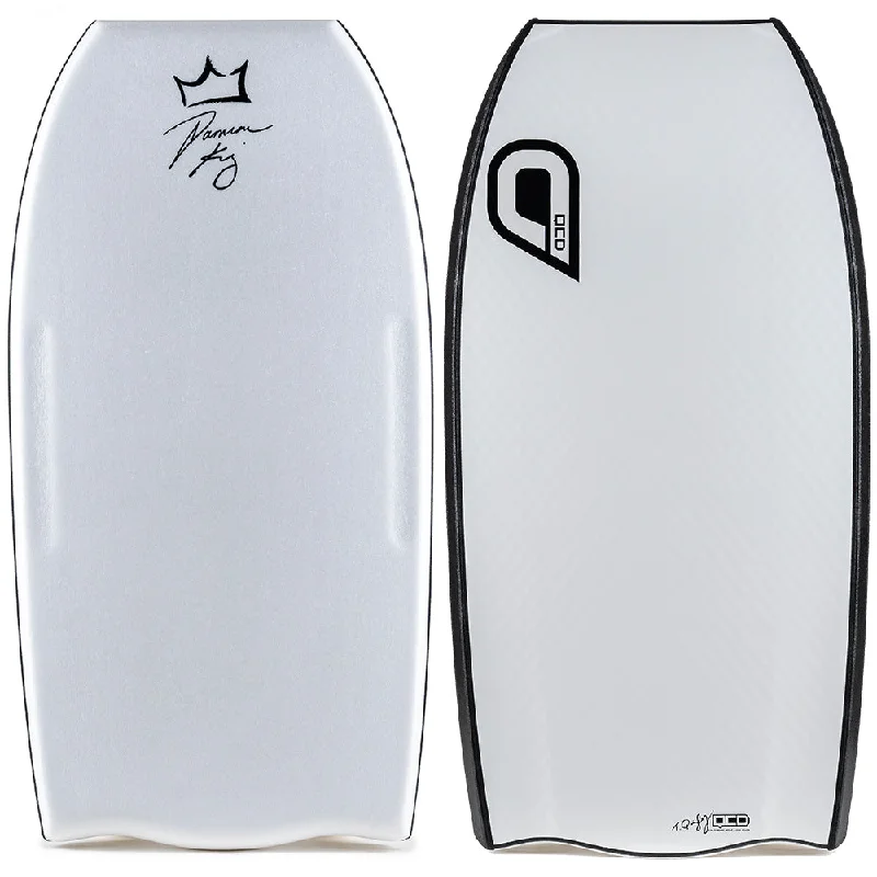 longboard surfboards for big days in the surf-QCD Kingy Bat Tail 2025 - White