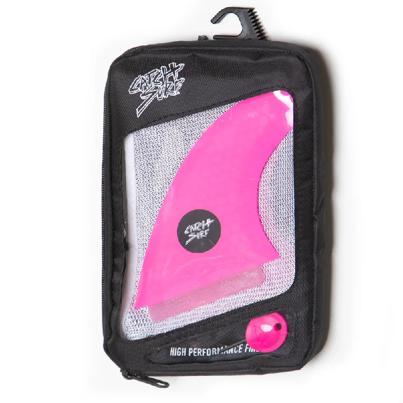 surfboard fins with durable, lightweight material-Ultra Hi-Perf Quad Fin Kit - Pink