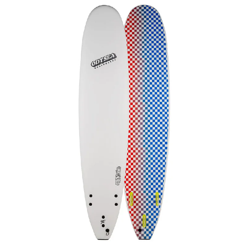 longboard surfboards with customizable deck patterns-Catch Surf Odysea 9'0" Log Surfboard - White / Checkers