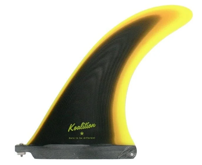 surfboard fins for lightweight handling-California Classic 9'' Fin - Rainbow Smoke/Yellow