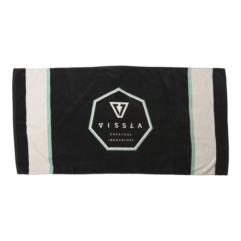 surfboard wax comb for smoothing wax-Vissla Septagon Towel - Phantom