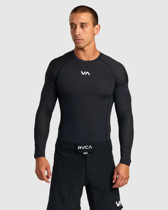 surf clothing for paddleboarding and kayaking-Mens Sport Long Sleeve Rash Vest