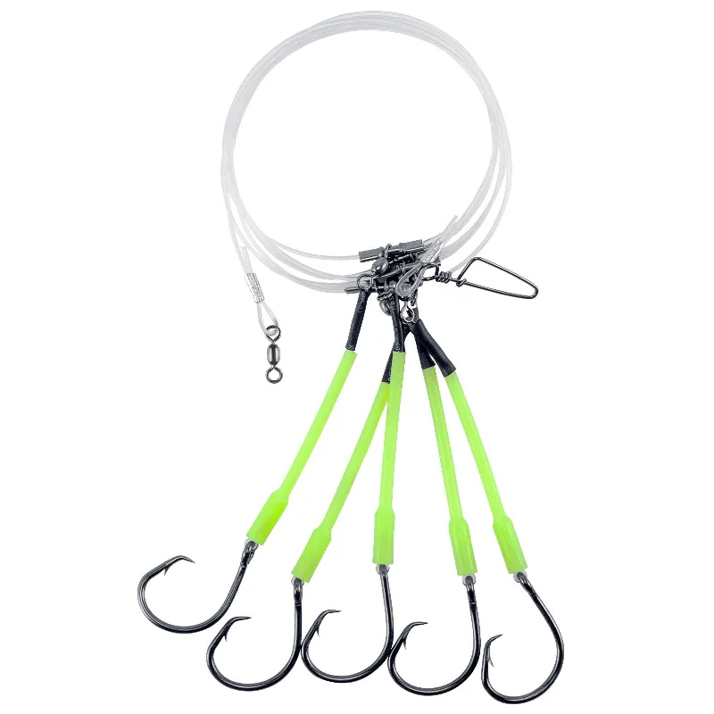 surf clothing for premium performance-Dr.Fish 2pcs Glow Deep Drop Snapper Rigs 6/0-9/0