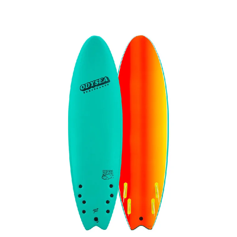 surfboard foot straps for extra security in rough conditions-Odysea - 6'0" Skipper - Emerald Green