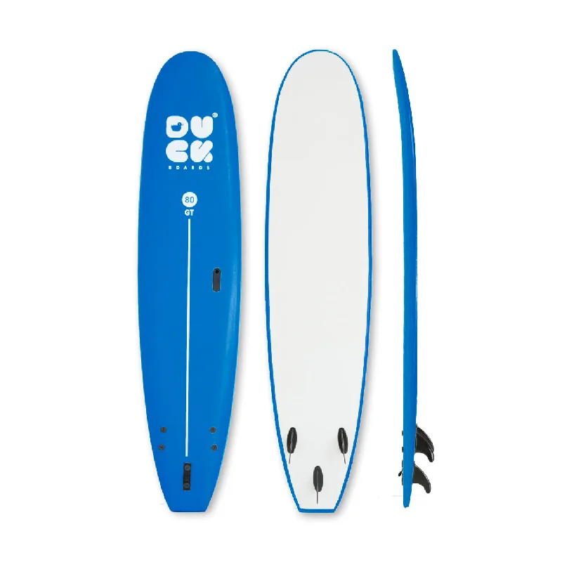 surfboard fins for ultimate versatility-8’0” DUCK Boards - GT  - Soft - Sky blue - 3 soft PIP fins - 115,000 LKR