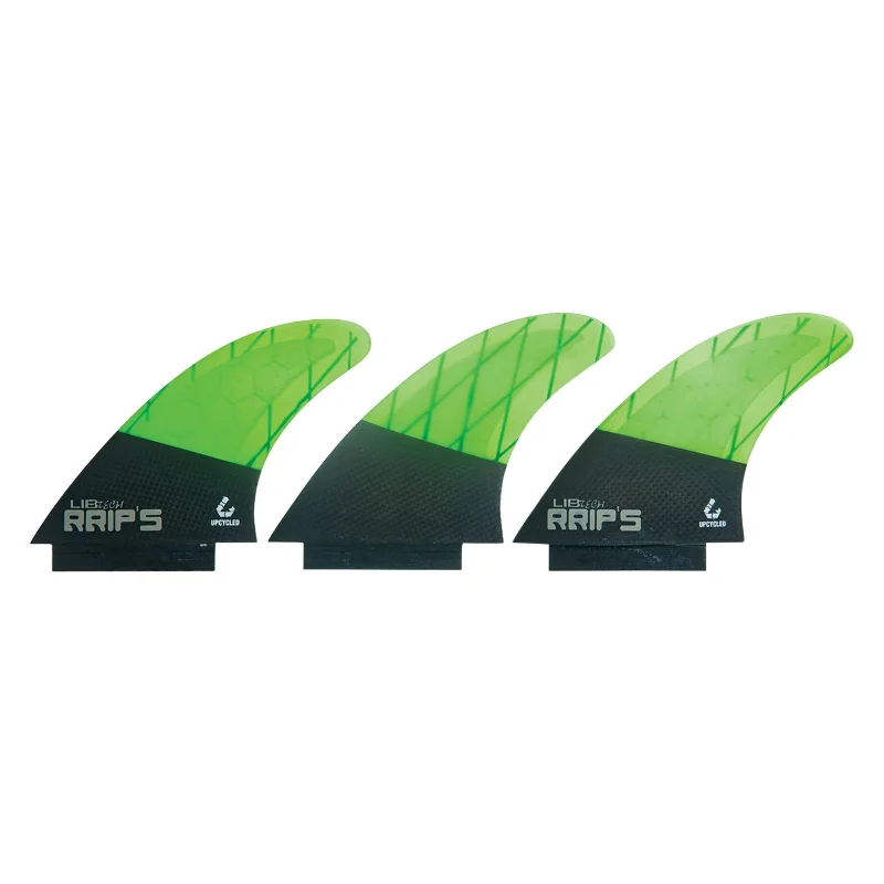 surfboard fins with optimized template for precision-Tri Set Large Green