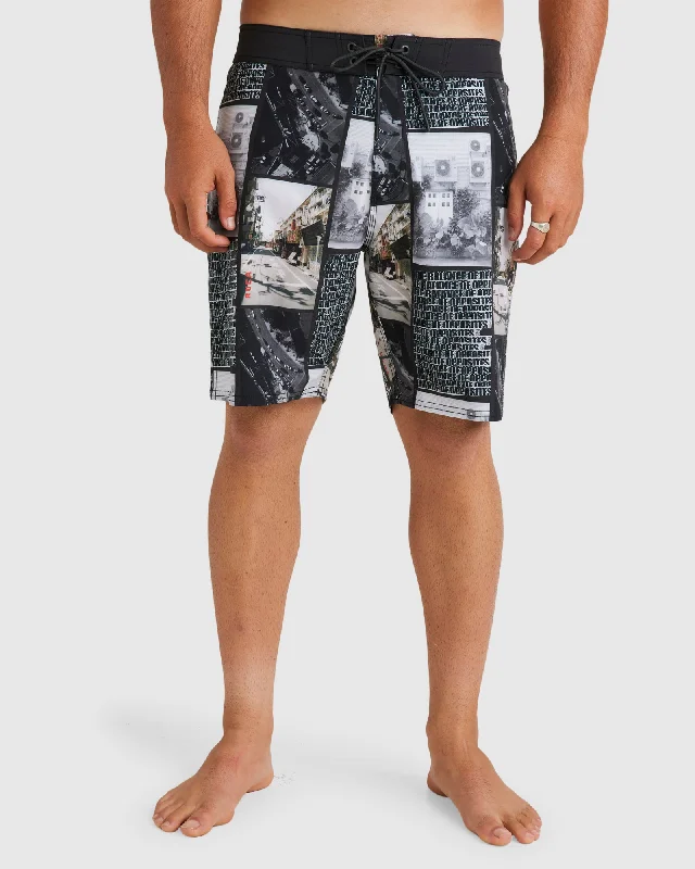 surf clothing with antimicrobial features-Mens Kyoto 18" Boardshorts