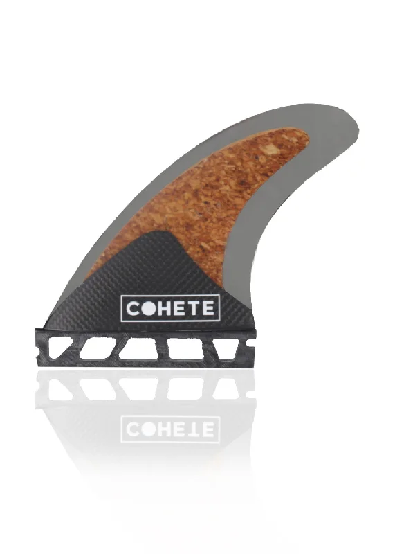 surfboard fins for enhancing surf performance-COHETE - CARBON/CORK STEALTH FINS