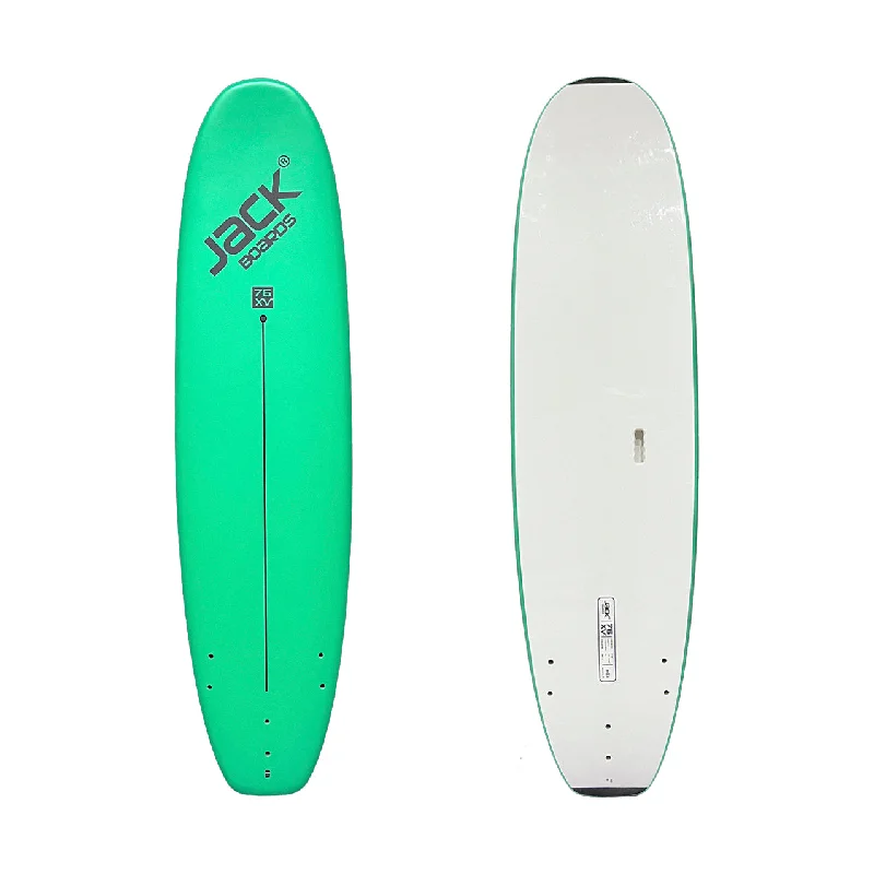 surfboard fins for more balance in the water-7’6” - JACK BOARDS  - XV (Extra Volume) - Soft Top - Green - 3 soft PIP fins - Price: 145,900 LKR