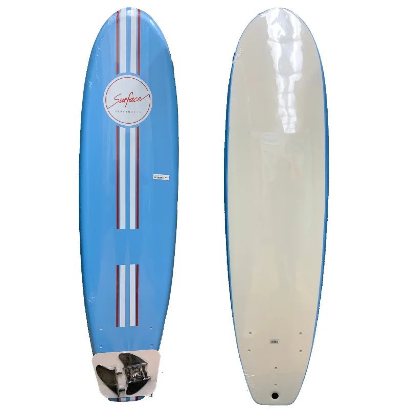 best longboard surfboards for beginners and intermediates-Surface 8'0 Soft Surfboard - Blue