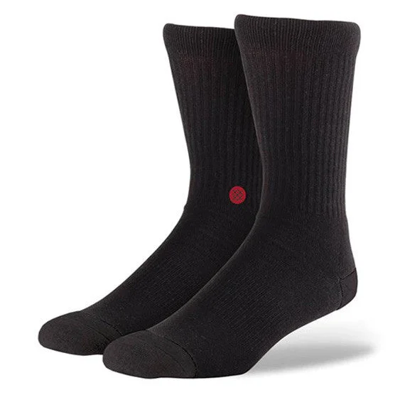 surf clothing with antimicrobial features-Stance Icon Sock - Black / Red