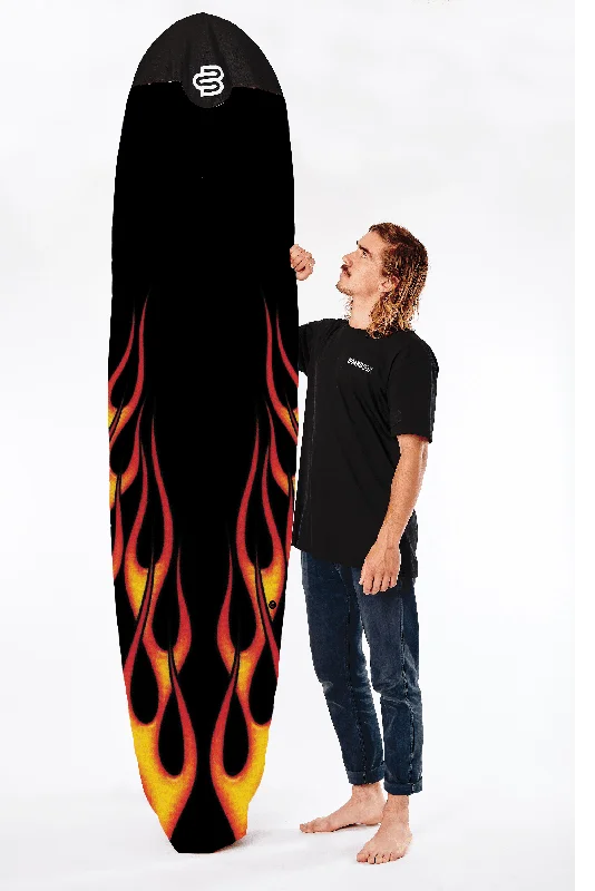 longboard surfboards with minimal drag for faster rides-Flames  -  Longboard Surfboard Cover