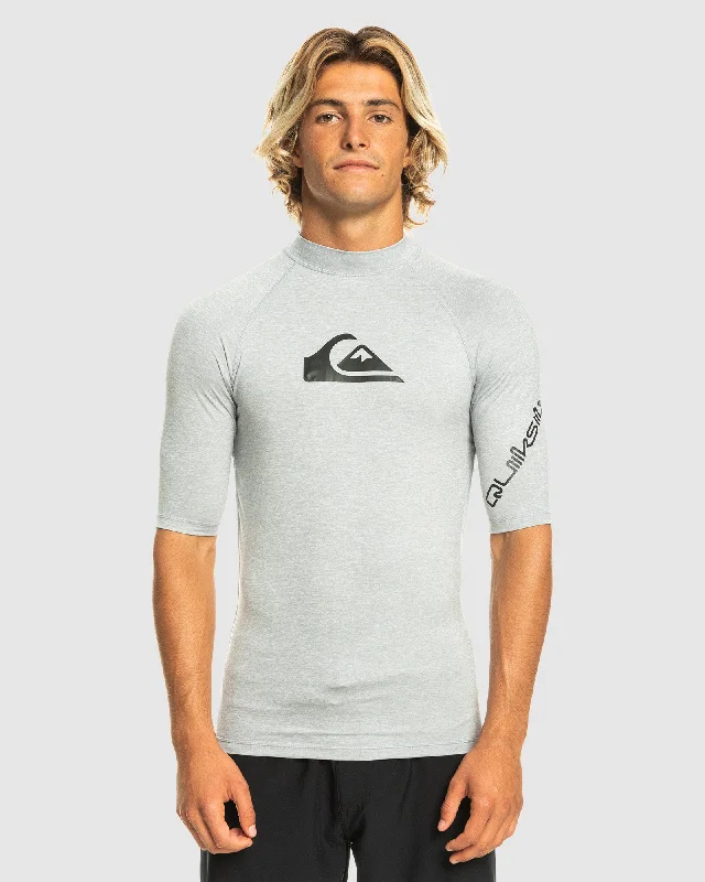 surf clothing for all body types-Mens All Time Short Sleeve Upf 50 Rash Vest