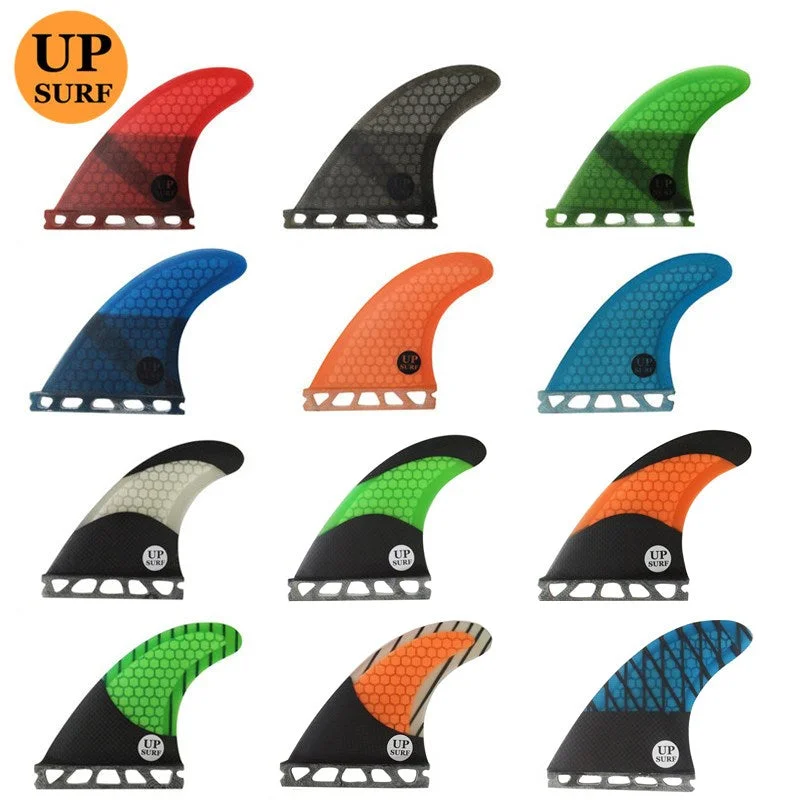 surfboard fins for versatile use in various conditions-Surf Single Tabs Fins S/m/l/am2 Fiberglass Honeycomb Surfing